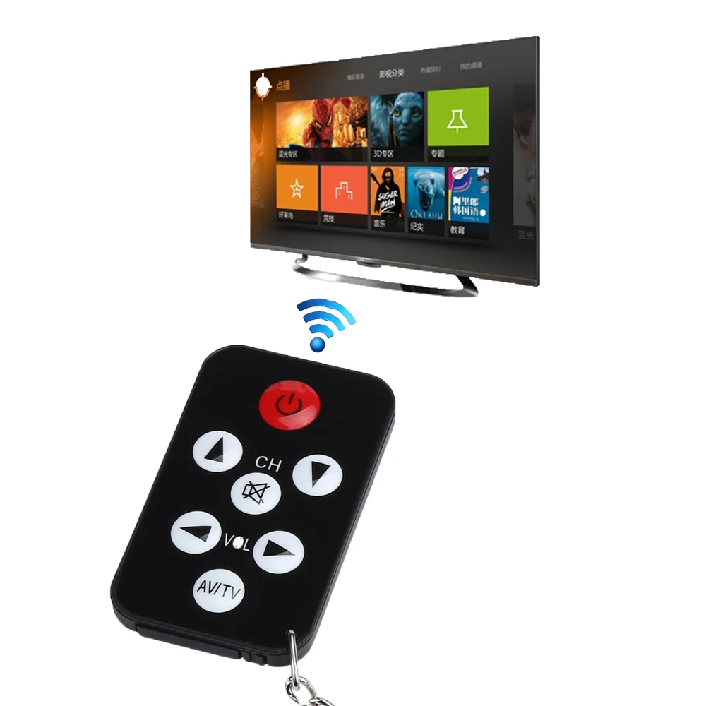New Mini Universal Infrared IR TV Remote Control Controller 7 Keys