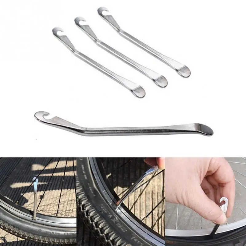 

3Pcs 12cm Metal Bicycle Bike Tire Tyre Lever Remover Repair Tool Cycling Lever On One Side And A Hook On The Other Equipment #18