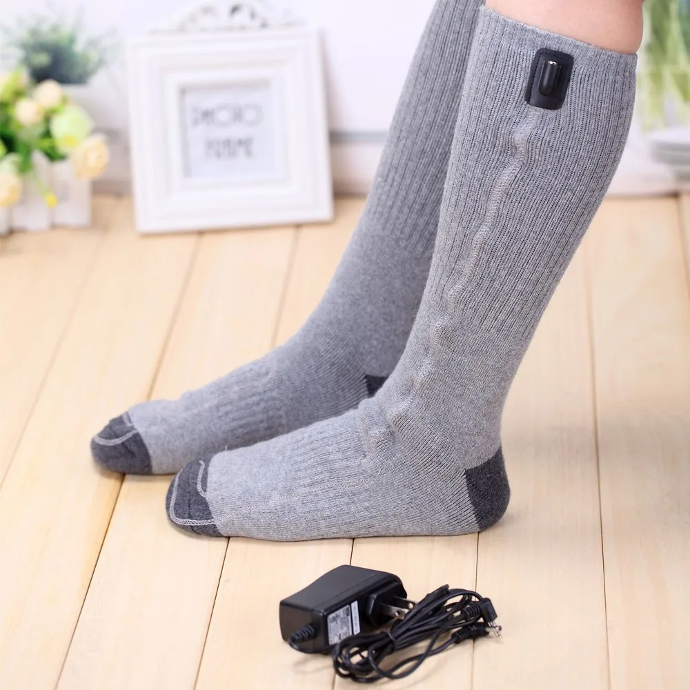 BYRIVER Electric Foot Heating Socks, Comfortable Winter Warming Heated Cotton Socks Stokings