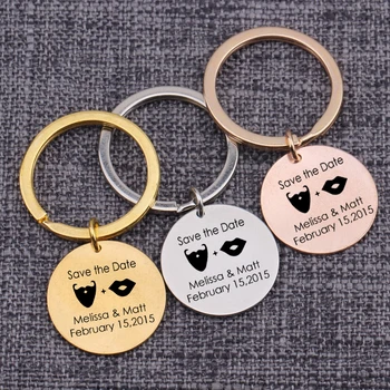 

Key Rings Save The Date Mouth Lips Customized Name And Date DIY Personalized Girlfriend Boyfriend Gift Keychain Bag Charms