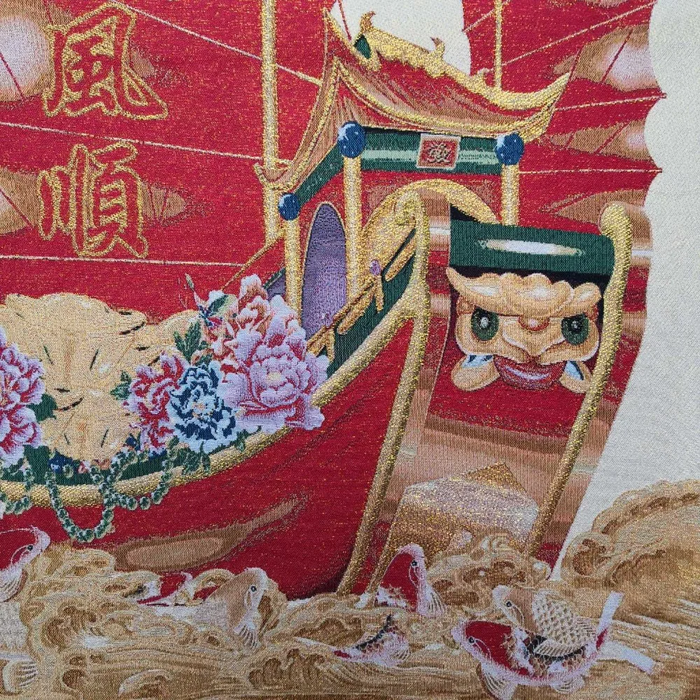 Китай старый Тибет шелк Thangka как висячая картина fengshui yifanfengshun 60x90m|Статуи и