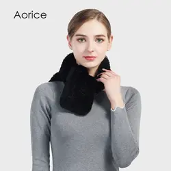 Pudi SF701 Для женщин с натуральным кроличьим мехом шарф новый бренд Женская зимняя обувь меховые шарфы Глушитель Платок шейный платок