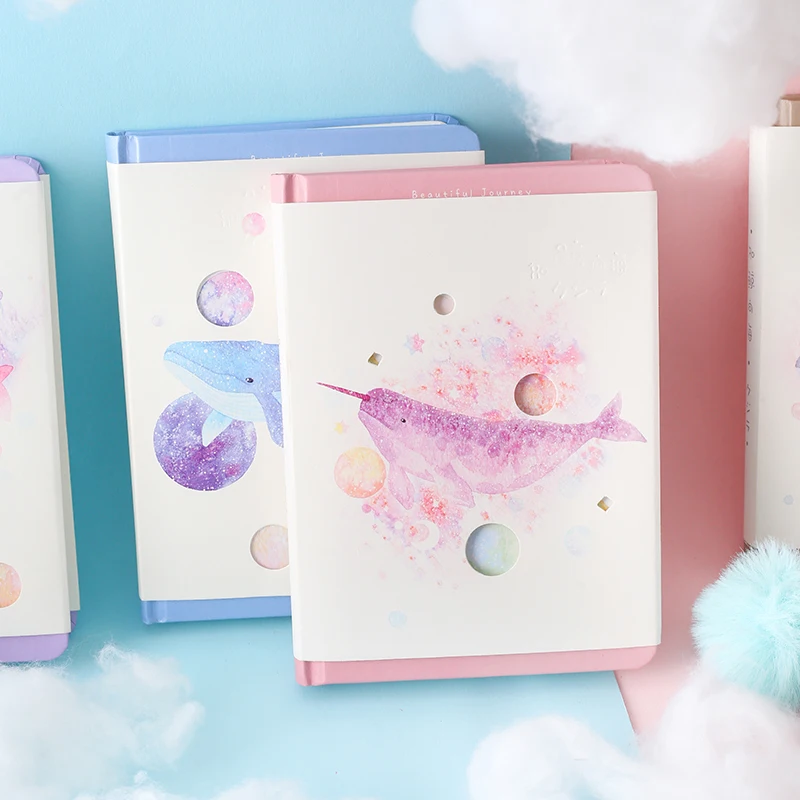 

Thew Happy Whale Creative Hardcover Diary 112 Sheets Free Shipping