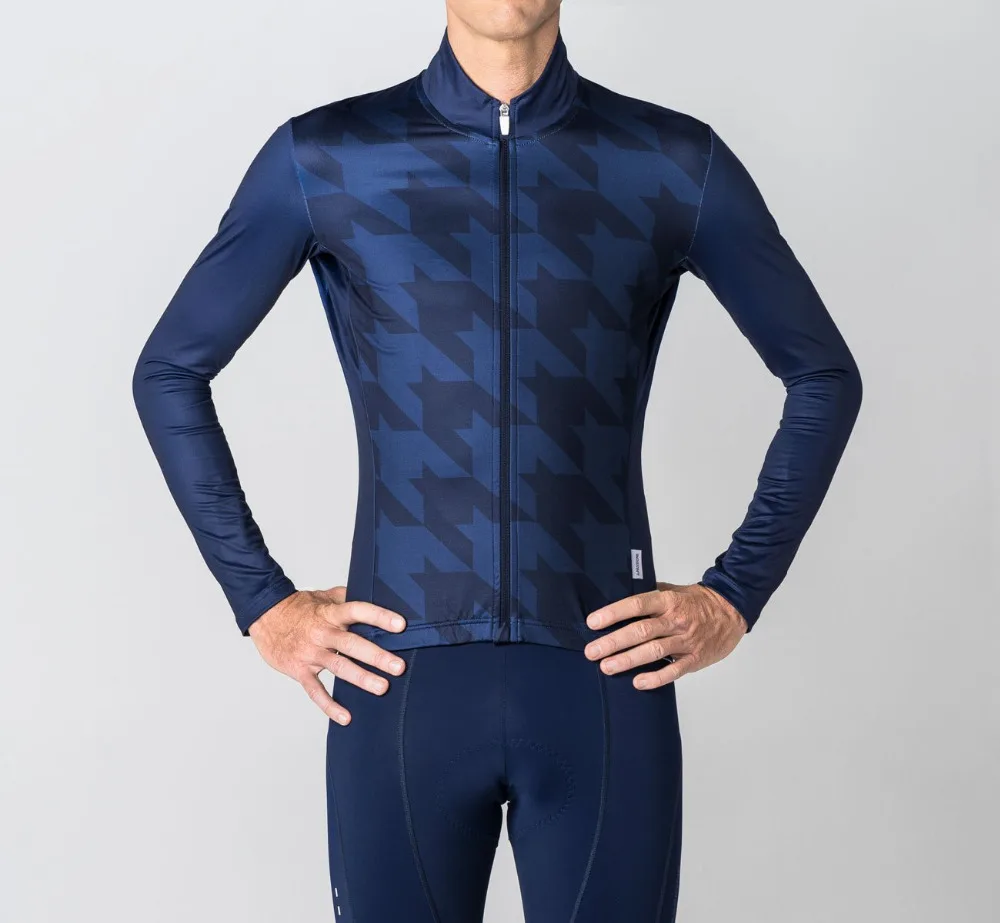 2018 Stripes winter thermal fleece Cycling Jersey long sleeve Road bike