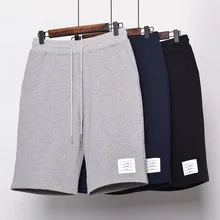 Коллекция года, модные брендовые мужские шорты, мужские шорты кэжуал, летние однотонные хлопковые спортивные брюки, нижняя часть спортивного костюма, мужские брюки до колена