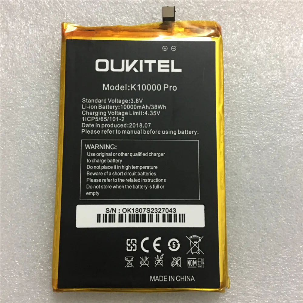 Oukitel k10000 Pro батарея 100% оригинальная большая емкость 10000 мАч Замена для oukitel