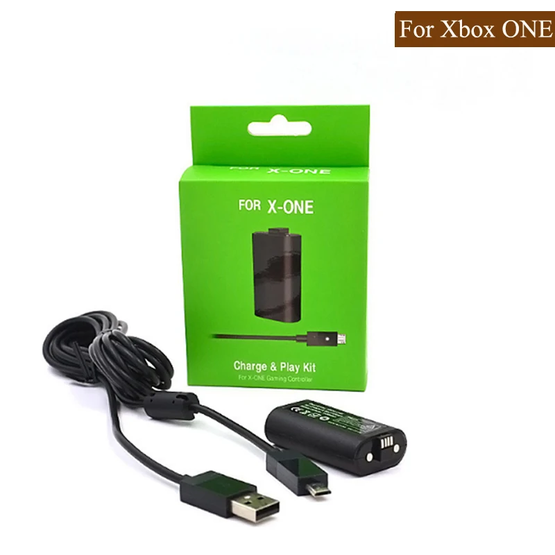 

2 In 1Set 1x Rechargeable Battery Pack+1x 2.75m USB Charging Cable For Xbox One Wireless Game Controllers Replacement Batteries