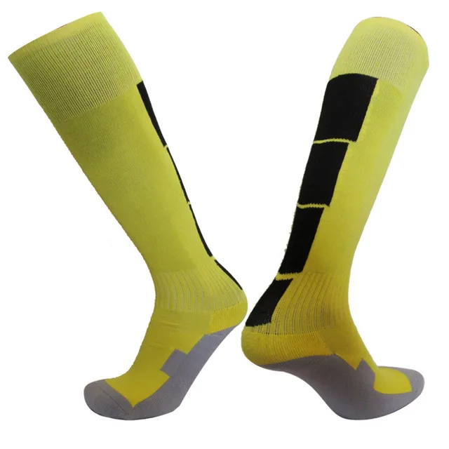 US $2.50 yellow1pair Top quality stocking sports football soccer teams men adult long cycling basketball soc