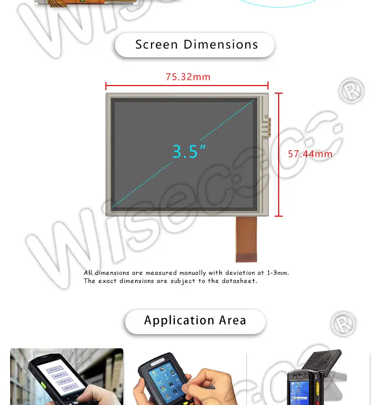 COM35H3M74UTC 3,5 "для ЖК-дисплея с резистивным сенсорным экраном для ручного КПК