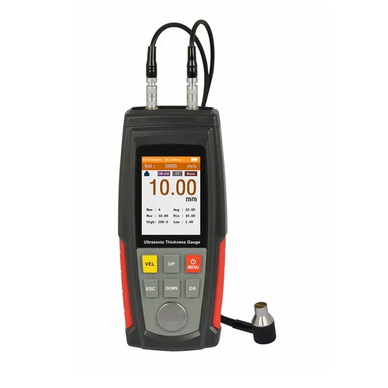 Portable Ultrasonic Thickness Gauge 1.00～225.0mm Digital Sheet Metal Plastic Glass Thickness Test Color LCD Sound Velocity Meter thickness gauge