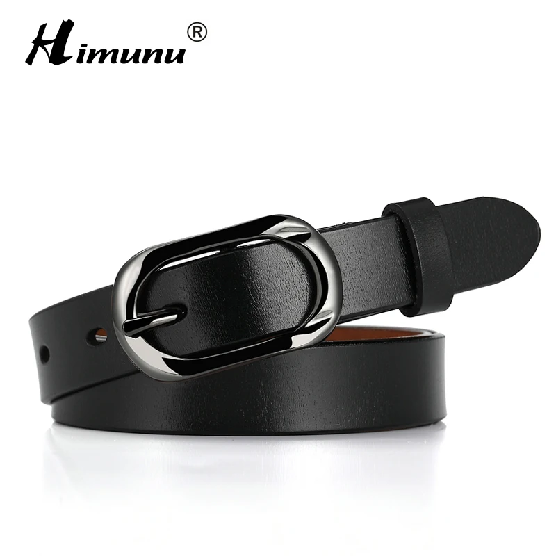 HIMUNU High Quality Cowskin Belt for Women Genuine Leather Jeans Leather Belts Female Fashion