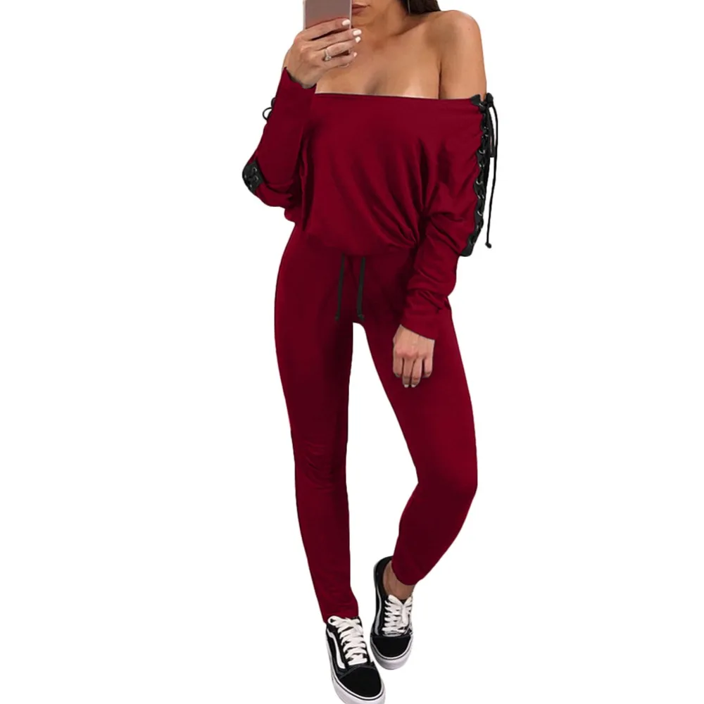 Combinaison femme 1 шт. повседневные узкие завязки на шнуровке бинты rompers Сексуальная с