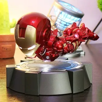 

Cosplay Magnetic Floating Maglev Iron Man LED Flash Light Figure Doll Collection Magnetically Levitated Toy Iron Man Figure Prop