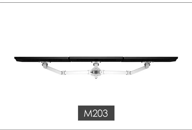 Desktop Triple Monitor Holder Support Aluminum