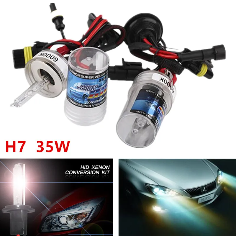 2 шт H7 HID Ксеноновые чистые белые Сменные автомобильные 6000K 35W головной светильник фары лампа для парковки Автомобильный светильник источник
