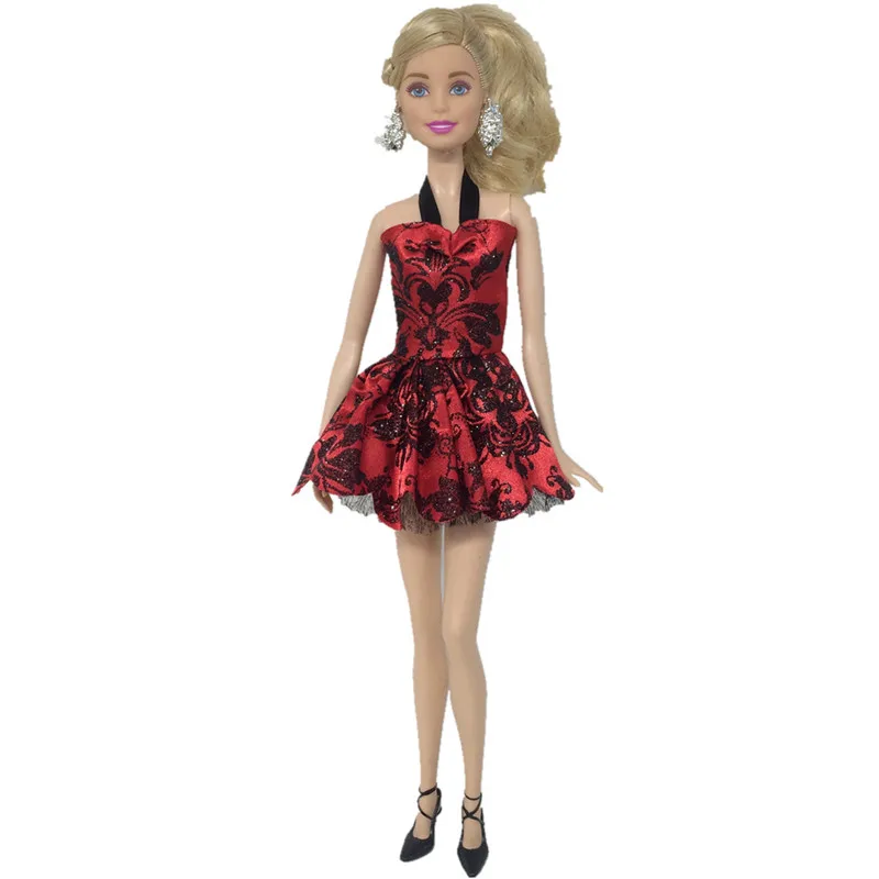 Модный наряд короткое платье с милым рисунком Футболка ручной работы Леггинсы аксессуары для брюк одежда для 30 см кукла игрушка - Цвет: 8