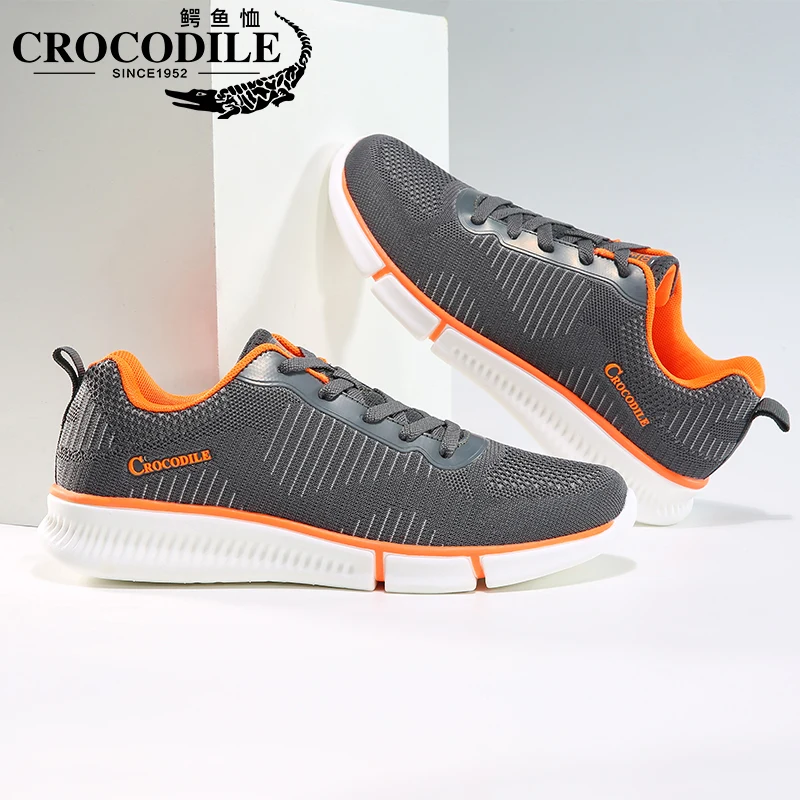 Crocodile Winter Men Running Sneaker Shoes Male Training Sport Shoes for Mens Athletic Jogging Trainers Fabric Weaving Light Sho