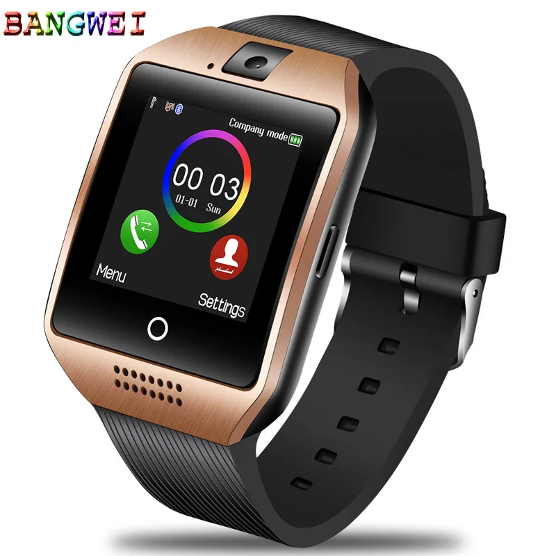 

BANGWEI New Men Bluetooth Smart Digital Watch Ladies Sports Pedometer Clock LED Large Screen Color Touch SIMcreen Support TF SIM