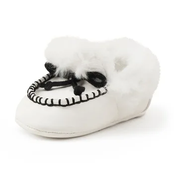 

New Arrival baby boys girls boots pu leather baby moccasins shoes first walkers winter super warm with fur baby boots
