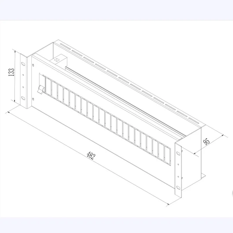 3U rack distribution box Simple type rack is special high voltage electricity box column head cabinet C45 guide rail type elect