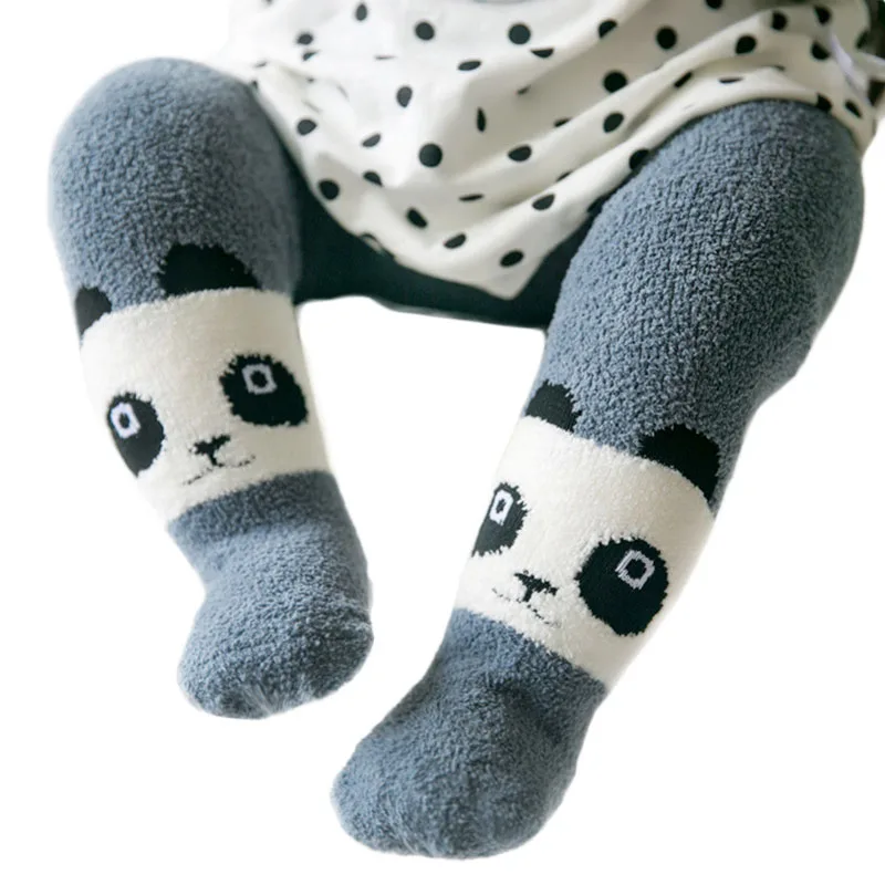 1-3 лет зимние Прекрасный младенец Детские колготки мультфильм милый Длинные