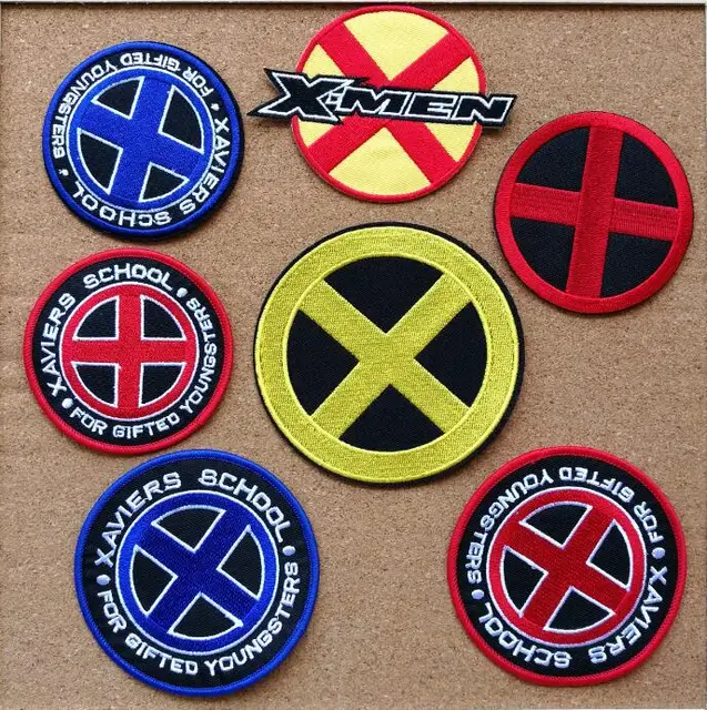 X Men Movie TV logo cloth badge iron on patches biker vest applique