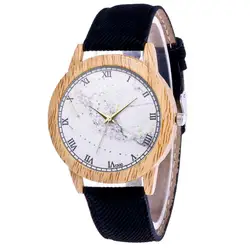 Женская Мода Повседневное кожаный ремешок аналог кварцевые круглые часы женские часы с браслетом часы Ladied montre femme #4a10