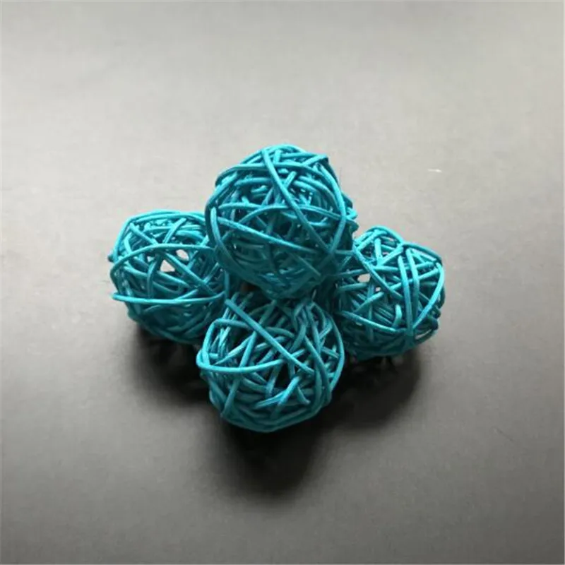 

30pcs 4cm Blue Rattan Ball for Light String Lights for Banquet Home and Trees holliday Decorations