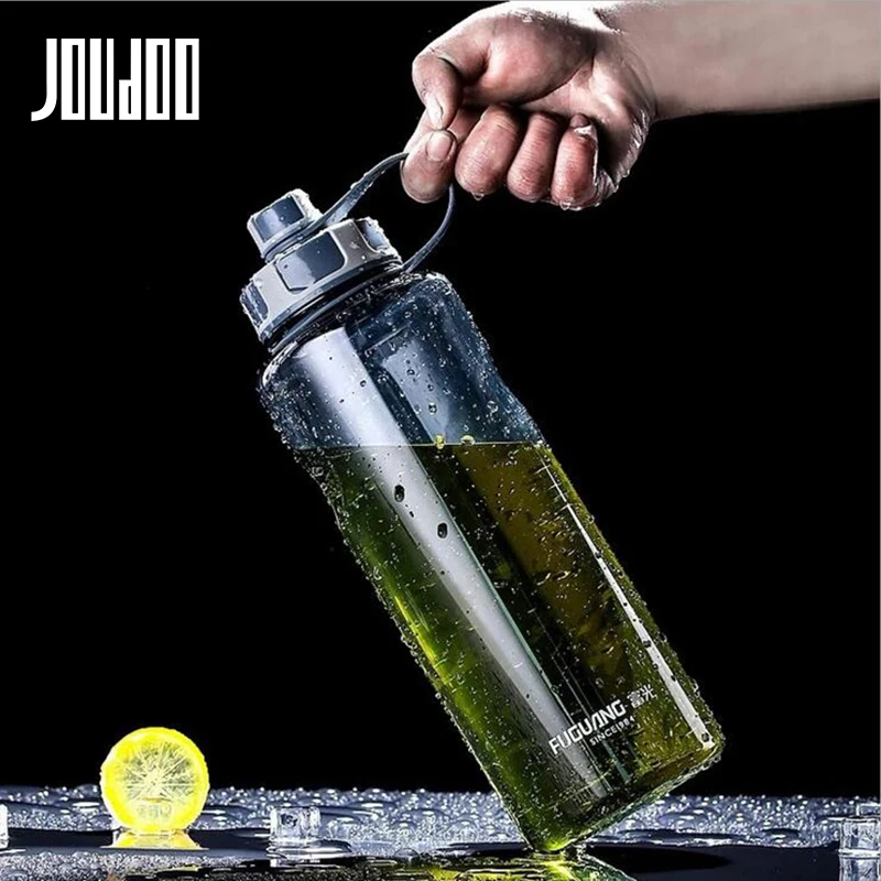 JOUDOO Outdoor Water Bottles 1000ml 1.5L 2L Big Capacity Plastic Sports Bottle with Tea Infuser Fitness Leak-proof 35