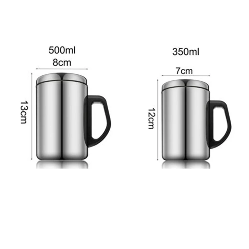 Термокружка для путешествий из нержавеющей стали, изолированная чашка для кофе, воды, чая, 350 мл, 500 мл