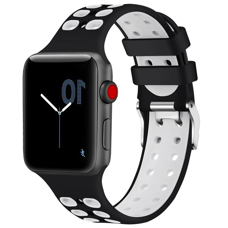 

Sport Silicone For Apple Watch band Strap Iwatch Series 3/2/1 42mm 38mm Bracelet Rubber Wristbands Watchband Accessories