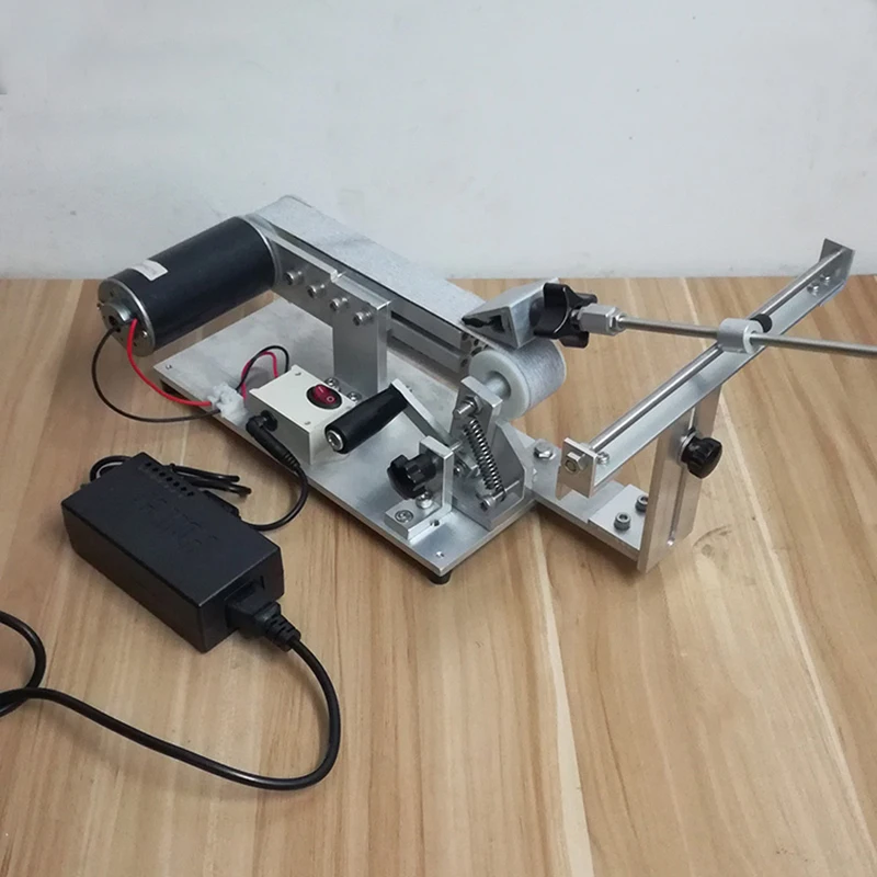 

80W Adjustable Sand Belt machine Knife Edge sharpener work tools sharp DC 24V + power supply