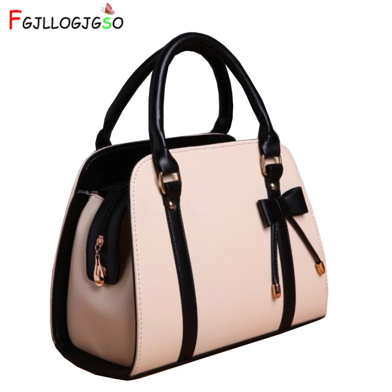 FGJLLOGJGSO العلامة التجارية عارضة الجلود الإناث حقيبة يد bowknot حقيبة كتف أكياس crossbody للنساء حقيبة ساعي سيدة بولسا الأنثوية