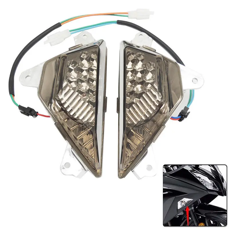 

Motorcycle Front Turn Signals Light Shift Lights Blinker Indicator Led Light For Kawasaki Ninja 300 EX300 ABS 300 2013-2017