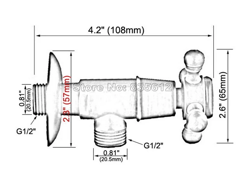 Латунный запорный клапан золотого цвета 1/" Мужской x 1/2" Мужской латунный запорный клапан для ванной комнаты с золотым покрытием, запорные клапаны для ванной комнаты Wav008