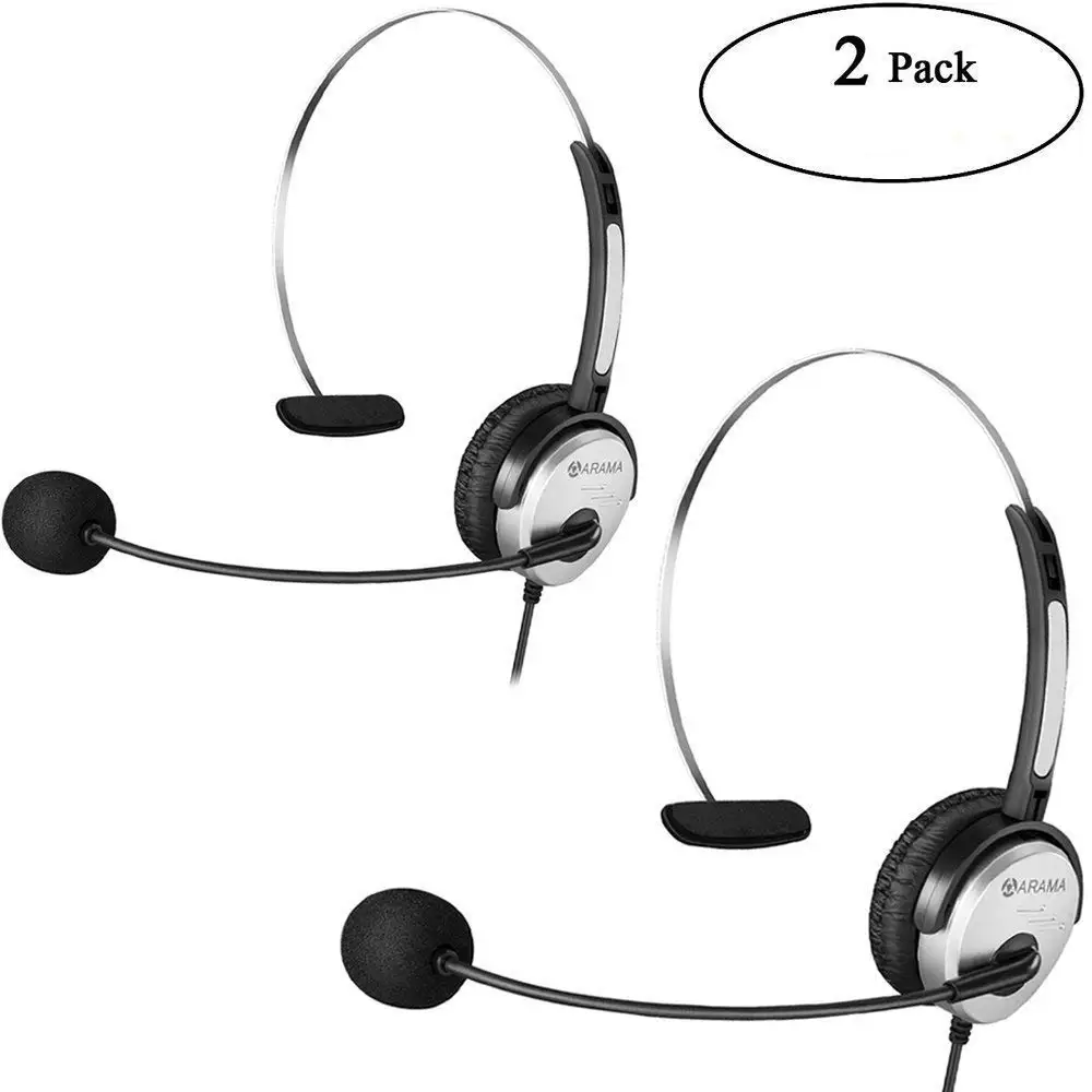 

Wantek Arama 1/2Pack Telephone RJ9 Headphones for Avaya Aastra Northern Telecom Plantronics Polycom Siemens IP Phone headsets