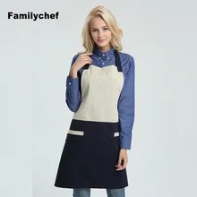 2018 Newest Adult Male Apron Chef Waiter Kitchen Cooking Apron With Pockets Women Apron full Cotton : image 2018 Newest Adult Male Apron Chef Waiter Kitchen Cooking Apron With Pockets Women Apron full Cotton