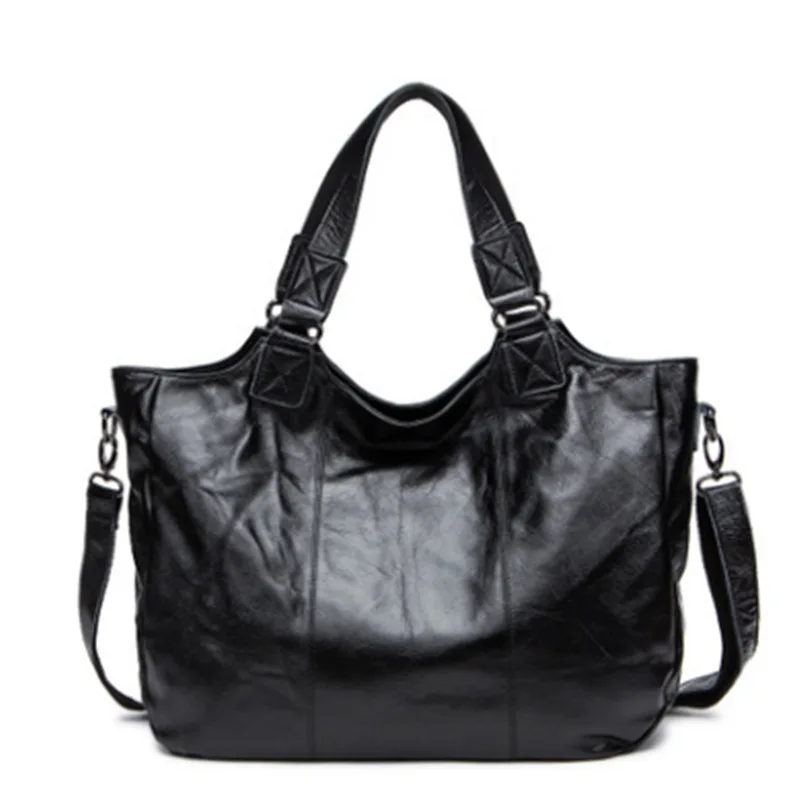 

New Style First Layer Cow Leather Retro Large Capacity Women Handbags Fashion Genuine Leather Women Shopping Bags