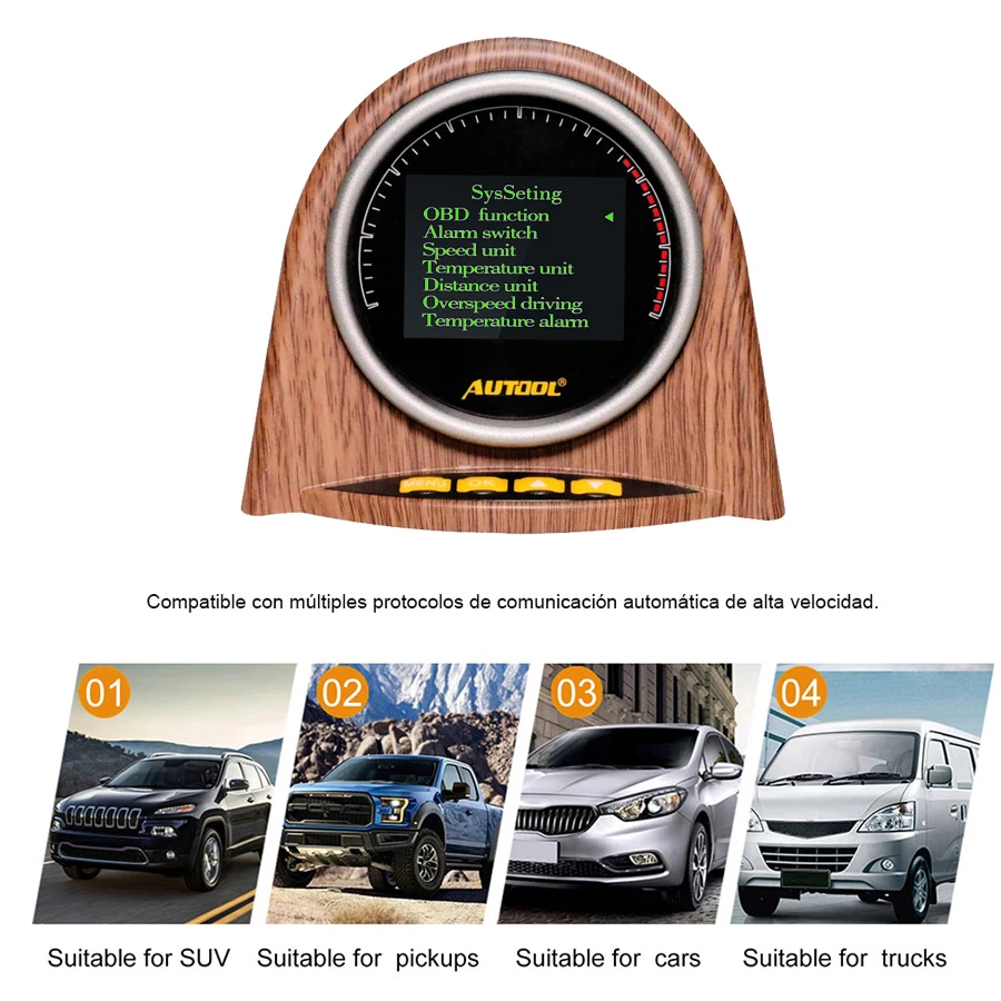 AUTOOL X70 Авто HUD Автомобильный дисплей подголовника автомобиля OBD 2 головы вверх