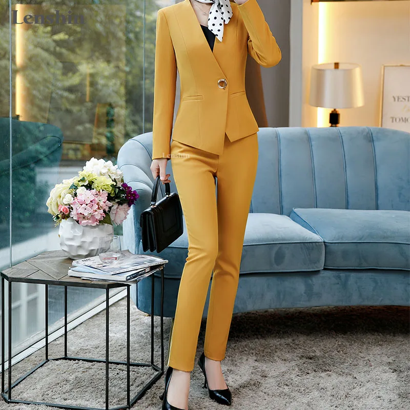 Lenshin, длина по щиколотку, формальные, регулируемые брюки для женщин, для офиса, леди, стиль, для работы, прямые, пояс, петля, брюки, деловой дизайн