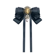 Женский галстук-бабочка в духе колледжа, красивая брошь на голову, Женская лента на голову, шикарная элегантная бижутерия для девочек, Col lar Pin