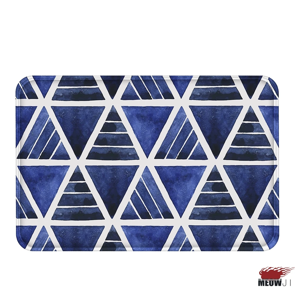 [MIAOJI] цветной геометрический художественный дизайн мягкие ножки коврик для ванной влагопоглощающий коврик нескользящий 40x60 см