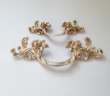 Antique Silver Dresser Pull Handles Drawer Pulls Door Handles Flower Cabinet Pulls Handles Knobs Furniture Hardware lovely cartoon ceramic children room furniture samll flower dog drawer shoe cabinet dresser door handles knobs kinds knobs