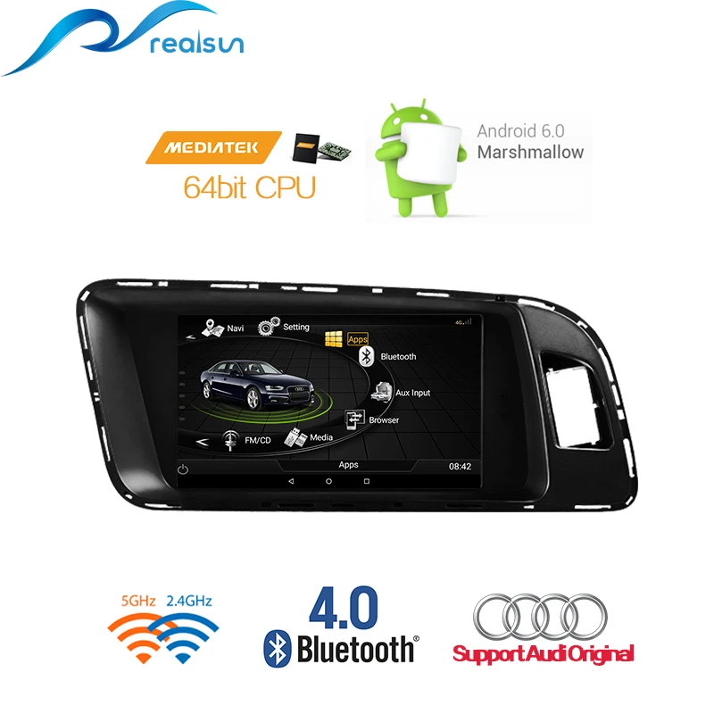 Realsun 7 дюймов Audi A4 B8 A5 S4 S5 Q5 концертный MMI 3g ram 32G rom Восьмиядерный Android 7,0 система 4G сетевая Автомобильная gps навигация