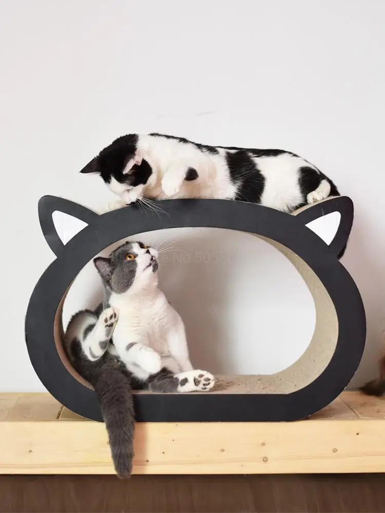Товары для кошек форма головы кошки захватная доска большая гофрированная бумага большая кошка царапина доска Коготь игрушка