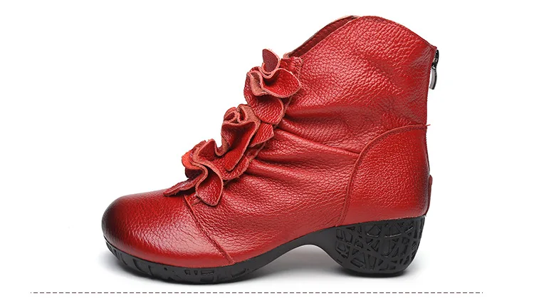Ylqp/; винтажные Ботинки martin; женские ботинки из натуральной кожи в народном стиле; ботинки для матери ручной работы; зимняя теплая обувь