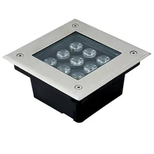Luz LED subterránea cuadrada, 3W/4W/5W/6W/9W/12W/16W/24W/36W, luz LED para terreno de exterior, lámpara para camino de jardín, patio enterrado, AC85-265V, IP67