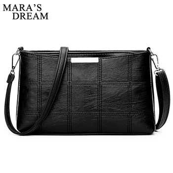 

Mara's Dream 2018 Fashion Plaid Women Famous Female Bag PU Leather Shoulder Bag Sac Luxury Women Messenger Bags Bags New