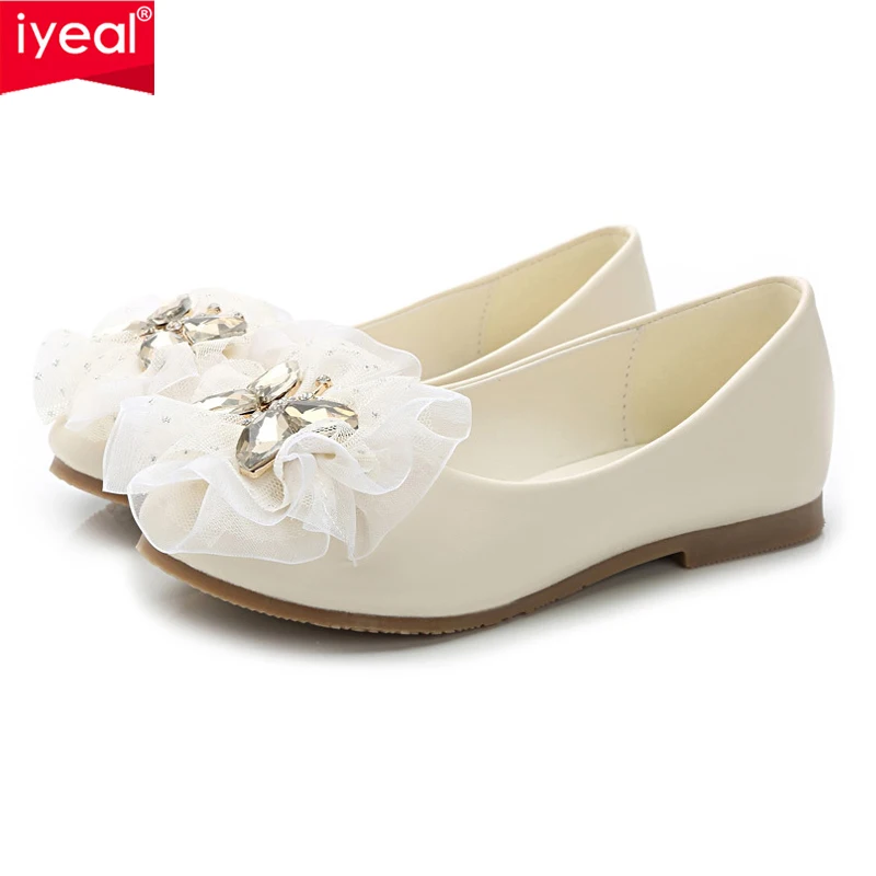 

IYEAL Children Girls Princess Bow Shoes Baby Girl Flat Shoes Kids Girls Fashion Sneakers Shoes For Birthday Wedding Party Wear