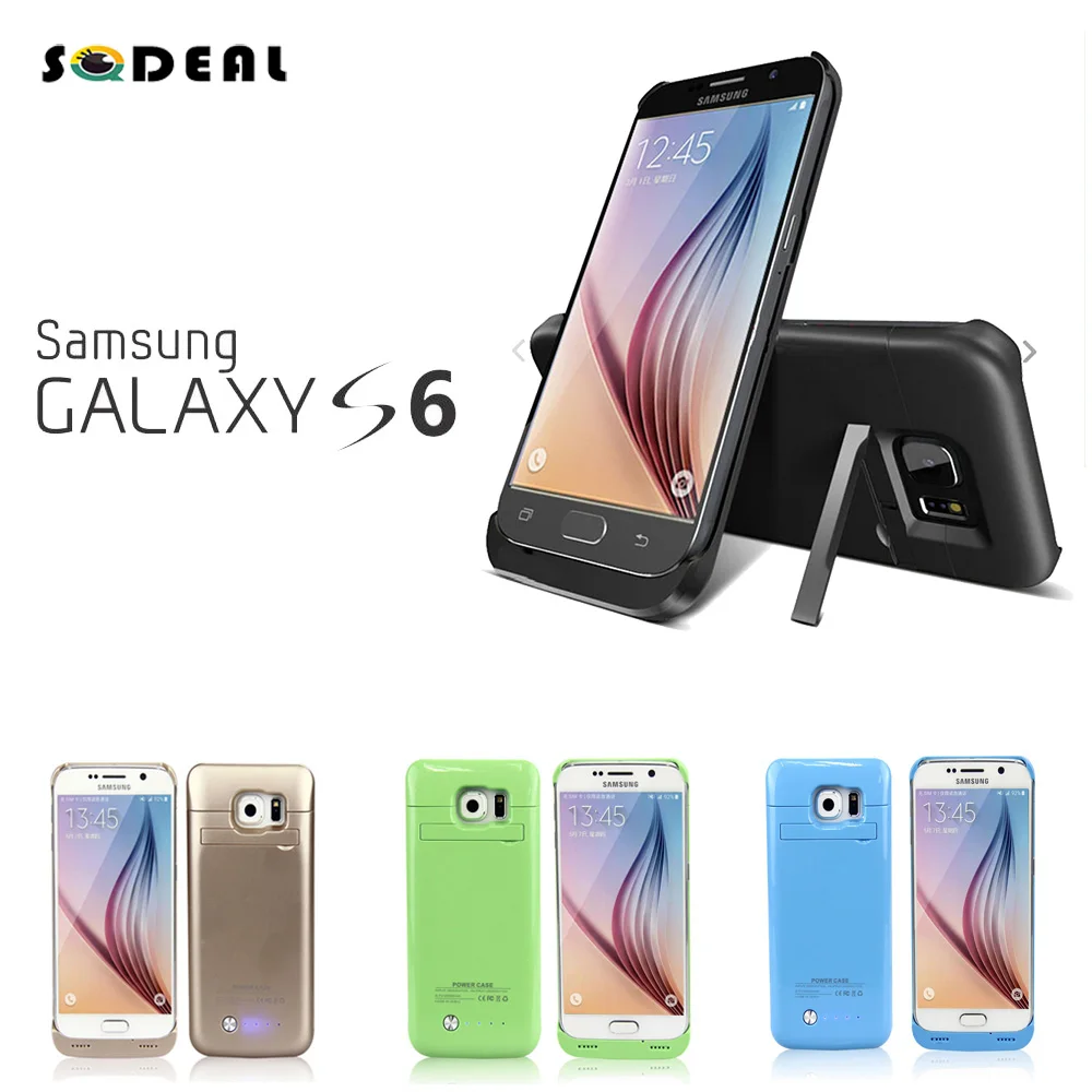 bilder für Tragbare Wiederaufladbare Externe Unterstützungsbatterie Energienbank Power Fall mit Ständer für Samsung Galaxy S6/S6 rand Ladegerät Fall bilder für Tragbare Wiederaufladbare Externe Unterstützungsbatterie Energienbank Power Fall mit Ständer für Samsung Galaxy S6/S6 rand Ladegerät Fall